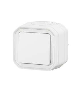 Interrupteur ou va-et-vient 10AX 250V Plexo complet saillie blanc / Legrand