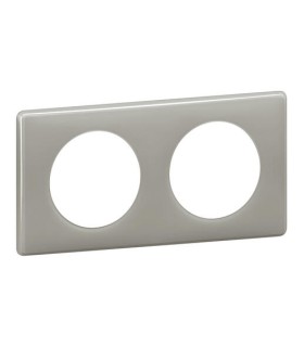 Plaque 2 postes Céliane Gris Perle