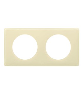 Plaque de finition 2 postes Céliane IVOIRE