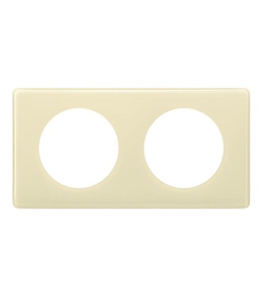 Plaque de finition 2 postes Céliane IVOIRE