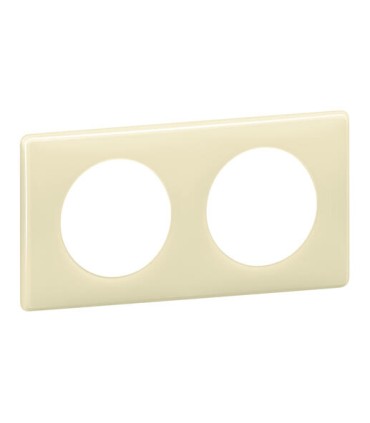 Plaque de finition 2 postes Céliane IVOIRE