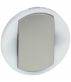 Enjoliveur Céliane lumineux pour interrupteur, va-et-vient ou poussoir  - Titane