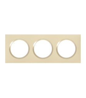 Plaque  dooxie carrée 3 postes finition dune