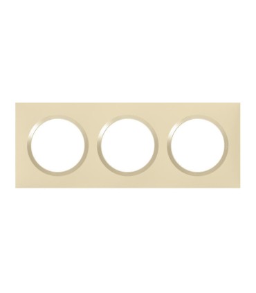 Plaque  dooxie carrée 3 postes finition dune