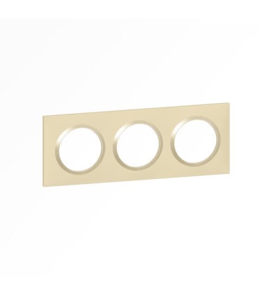 Plaque  dooxie carrée 3 postes finition dune