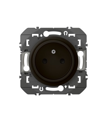 Prise Dooxie spéciale rénovation easyréno 2P+T faible profondeur 16A finition noir