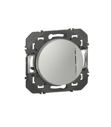 Interrupteur ou va-et-vient avec voyant lumineux Dooxie 10AX  enjoliveur alu