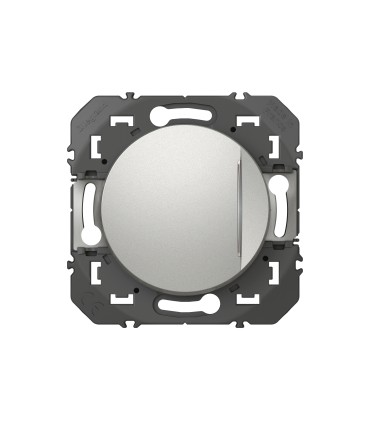 Interrupteur ou va-et-vient avec voyant lumineux Dooxie 10AX  enjoliveur alu