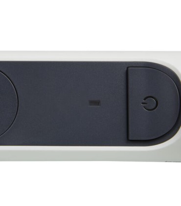 Rallonge 4x2P+T Surface avec inter, cordon 1,5m et disjoncteur- blanc/gris