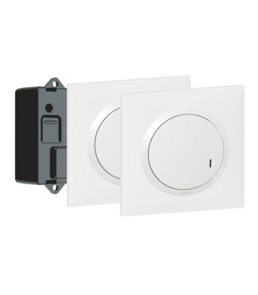 Dooxie va-et-vient 2 cdes sans fil + micromodule Prêt-à-poser - blanc