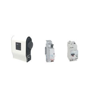 Pack borne VE mono Green'up Premium avec protections 7,4kW Mode 2/3