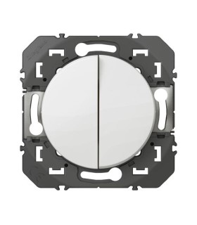 Interrupteur V et V dooxie 10AX+ bouton poussoir 6A finition blanc