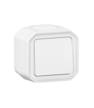 Interrupteur ou va-et-vient 10AX 250V Plexo complet saillie blanc / Legrand