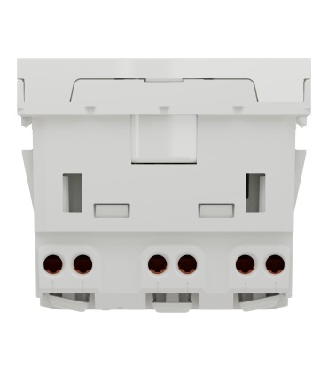 Unica prise double 2P+T  45° - FR pour goulotte - connex rapide - Blanc - méca seul