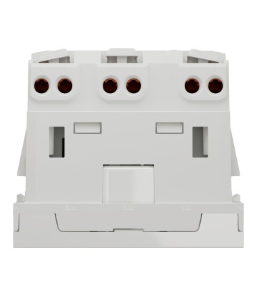 Unica prise double 2P+T  45° - FR pour goulotte - connex rapide - Blanc - méca seul