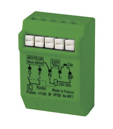 Micromodule radio pour volets roulants encastrable 500w