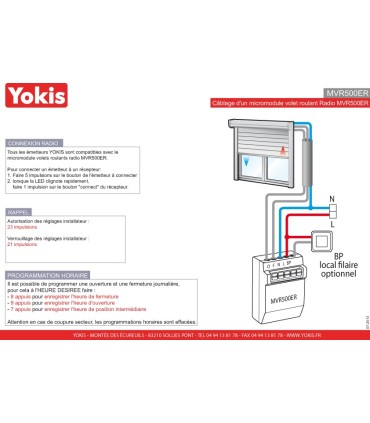 Micromodule radio encastré pour volets roulants avec Antenne Extérieur