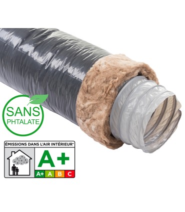 Gaine souple VMC ø125 mm isolée A+ ECOSOFT, longueur 6 m