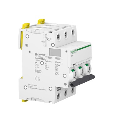 Disjoncteur IC60N 3P 6A Courbe C ACTI 9