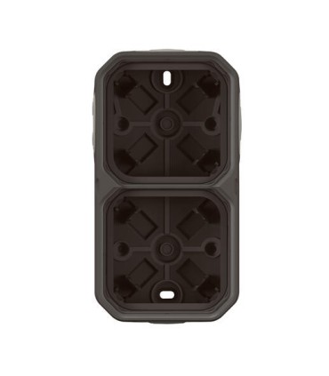 Boîtier saillie à embouts 2 postes horizontaux et verticaux Plexo anthracite / Legrand