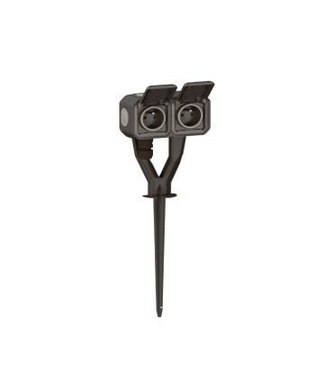 Piquet de jardin Plexo avec 2 prises précâblées anthracite / Legrand