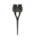 Piquet de jardin Plexo avec 2 prises précâblées anthracite / Legrand