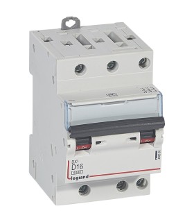 Disjoncteur DX³ 6000 3P 16A-10kA- Courbe D Peigne HX³ optimisé