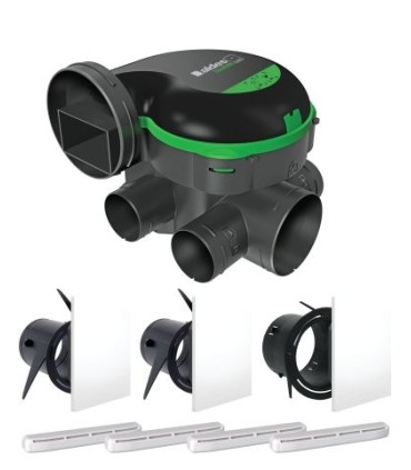 Kit VMC EasyHome PureAir Classic+ 3 grilles de ventilation ColorLINE et 4 entrées d'air AirFILTER