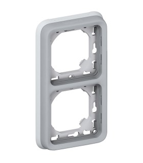 Support de plaque pour app encastré Plexo composable gris - 2 postes vert / Legrand