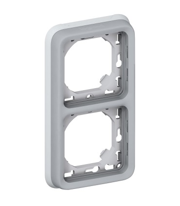 Support de plaque pour app encastré Plexo composable gris - 2 postes vert / Legrand