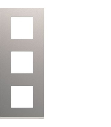 Plaque Gallery  verticale 71mm peint titane 3 postes