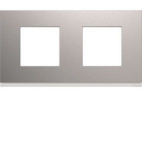 Plaque Gallery horizontale 71mm peint titane 2 postes