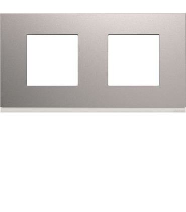 Plaque Gallery horizontale 71mm peint titane 2 postes