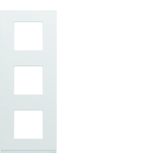 Plaque Gallery verticale 71mm blanc pure 3 postes