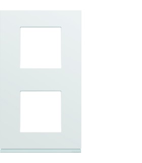 Plaque Gallery verticale 71mm Blanc pure 2 postes