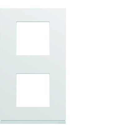 Plaque Gallery verticale 71mm Blanc pure 2 postes