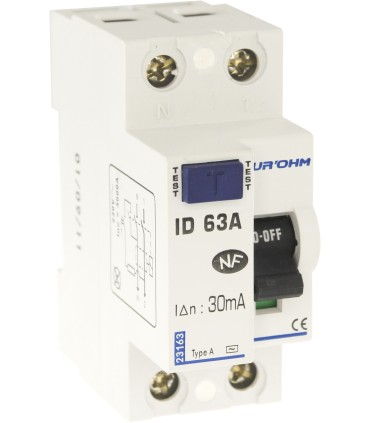 Interrupteur Différentiel 63A 1P+N 30mA Type A