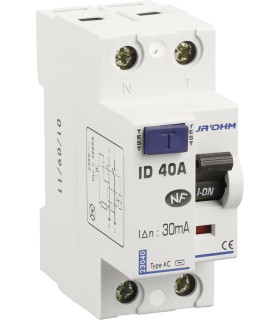 Interrupteur Différentiel 40A 1P+N 30mA Type AC