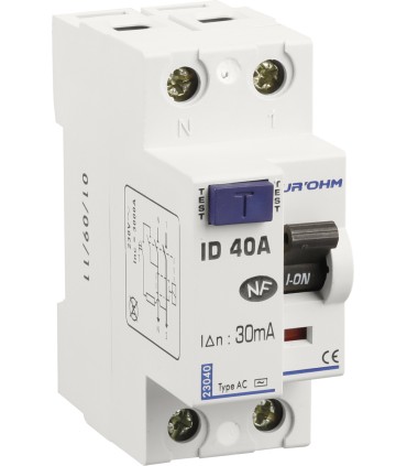 Interrupteur Différentiel 40A 1P+N 30mA Type AC