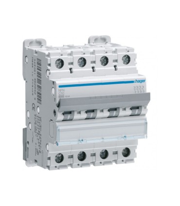 Disjoncteur 4P 32A Courbe D- 6-10kA- 4 modules