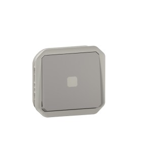 Interrupteur ou va-et-vient témoin sans Neutre 4AX 250V Plexo composable gris / Legrand