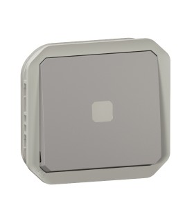 Interrupteur temporisé lumineux Plexo composable gris / Legrand