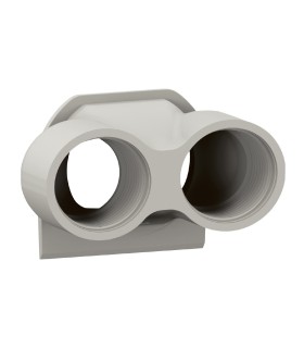 Embout presse-étoupe Plexo 2 entrées PG16 gris / Legrand