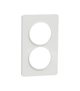 Odace Touch plaque Blanc verticale entraxe 57mm