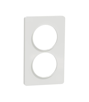 Odace Touch plaque Blanc verticale entraxe 57mm