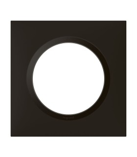 Plaque carrée dooxie noir effet velours 1 poste