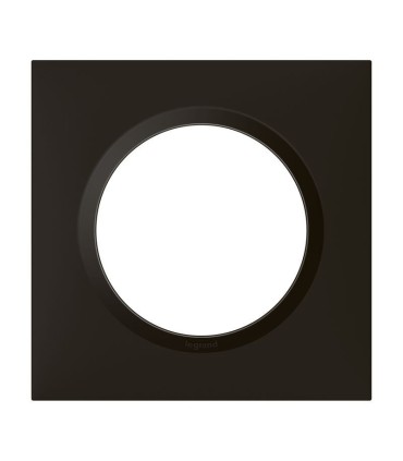 Plaque carrée dooxie noir effet velours 1 poste