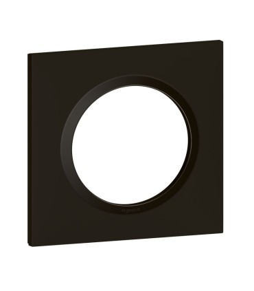 Plaque carrée dooxie noir effet velours 1 poste