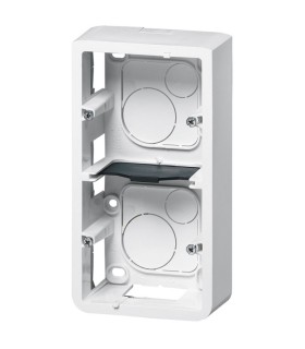Cadre saillie Mosaic vertical et support profondeur 40mm pour 5 ou 2x2 modules