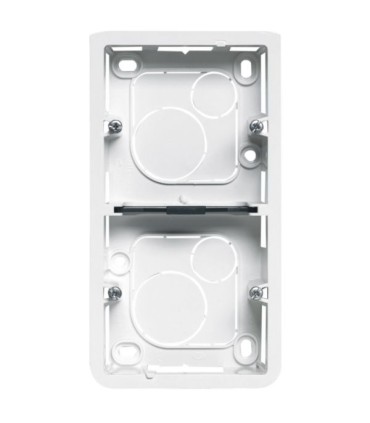 Cadre saillie Mosaic vertical et support profondeur 40mm pour 5 ou 2x2 modules